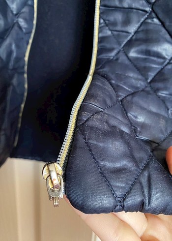 Parlak Lacivert Fermuarlı Kadın Yelek - Görsel 4