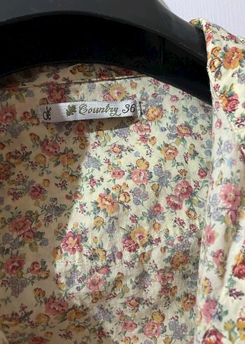 Çiçek Desenli Düğmeli Kadın Gömlek - Görsel 5