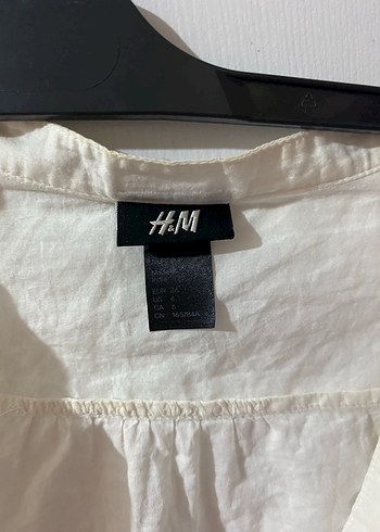 Beyaz Keten V Yakalı Bohem Gömlek - Görsel 2