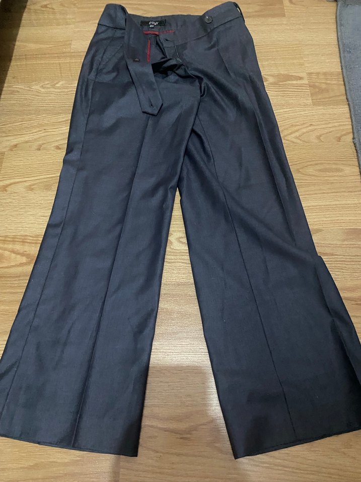 Erkek Lacivert Midi Kumaş Pantolon - Görsel 2