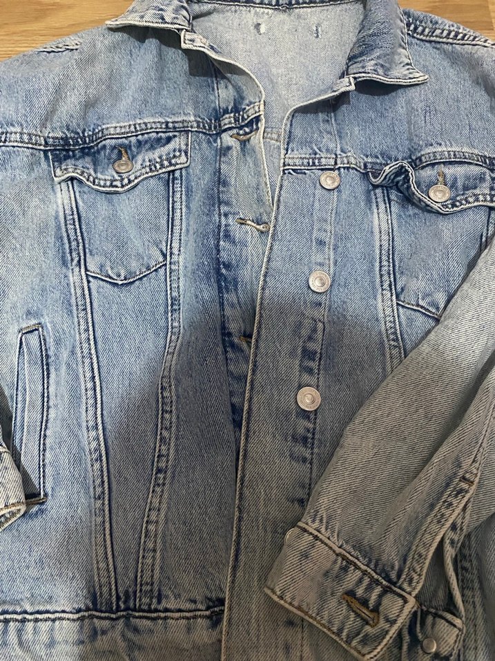 Kadın Mavi Rahat Denim Ceket - Görsel 2