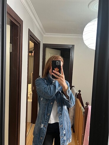 Diğer Uzun denim ceket