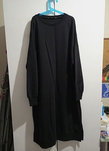 siyah uzun sweat tunik