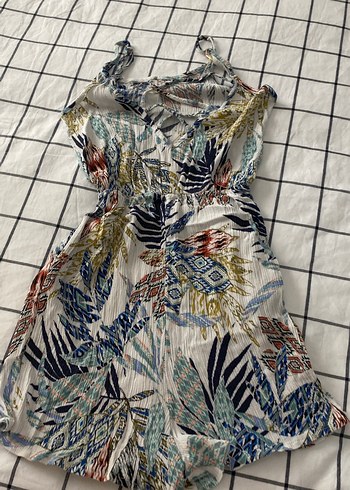 Kadın Bohem Çok Renkli Kısa Tulum - Görsel 2