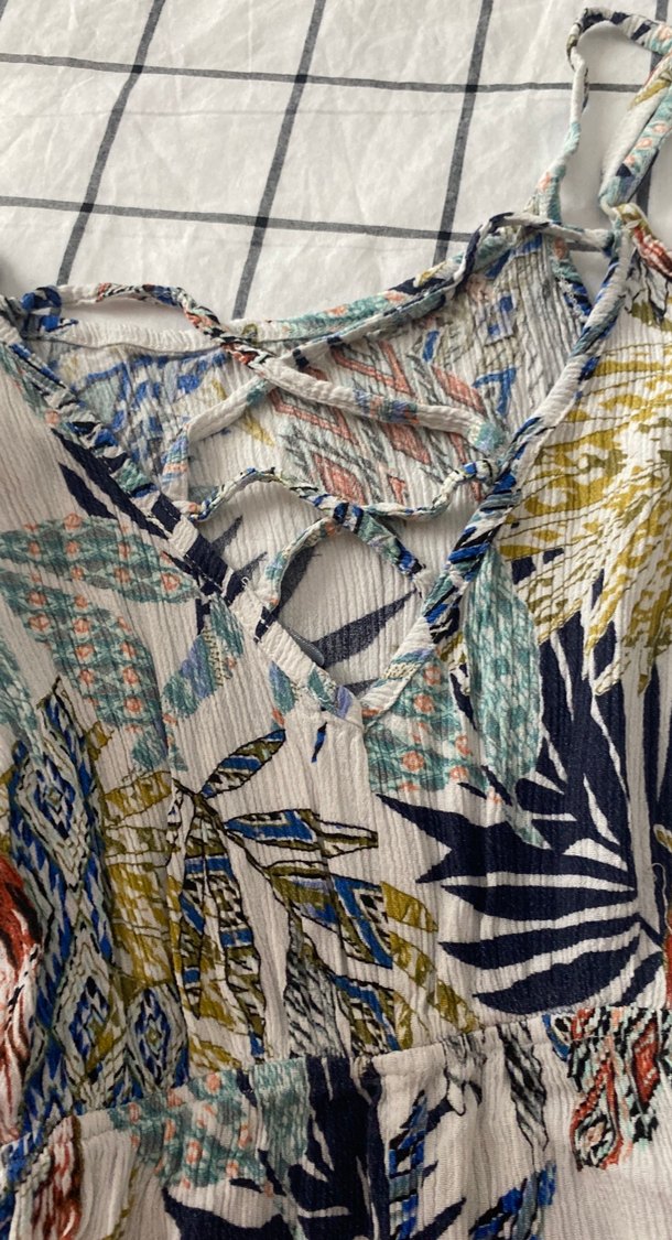 Kadın Bohem Çok Renkli Kısa Tulum - Görsel 3