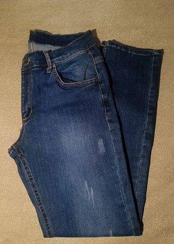 Kadın Mavi Denim Regular Fit Kot Pantolon - Görsel 2