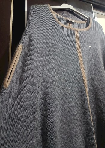 Gri Erkek Triko Yün Kazak - Görsel 2