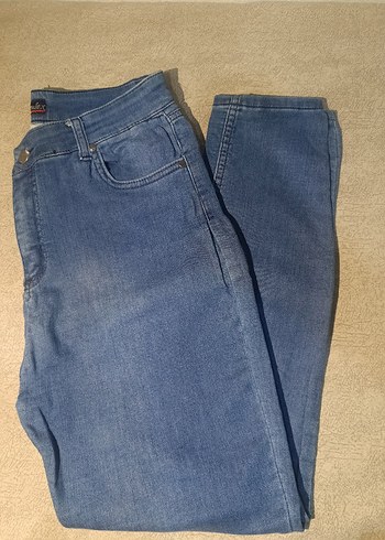 Kadın Mavi Denim Jean Pantolon - Görsel 2