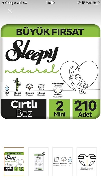 Sleepy 2 numara bebek bezi