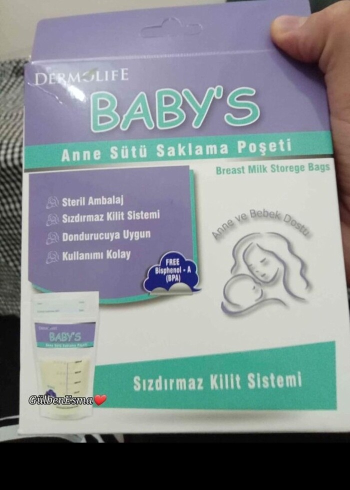 Anne sütü saklama poşeti - Görsel 2