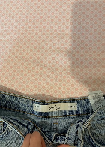 34 Beden mavi Renk Kadın Mavi Denim Mini Şort