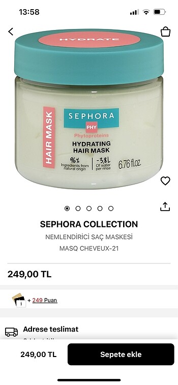 Sephora Saç Maskesi