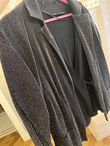 Parlak kadın ceket - Görsel 5