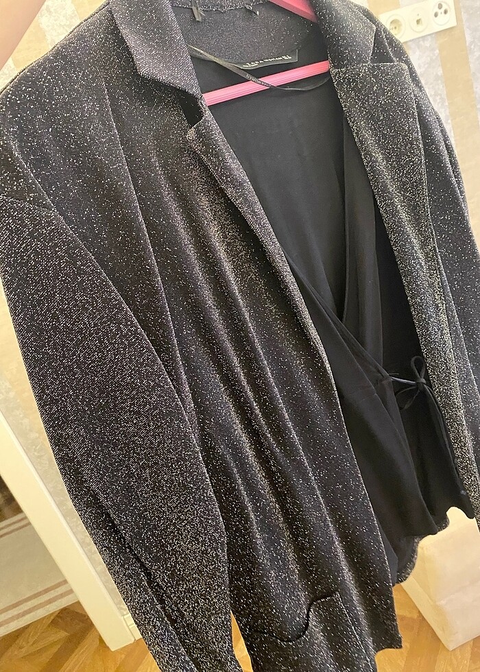 Parlak kadın ceket - Görsel 5