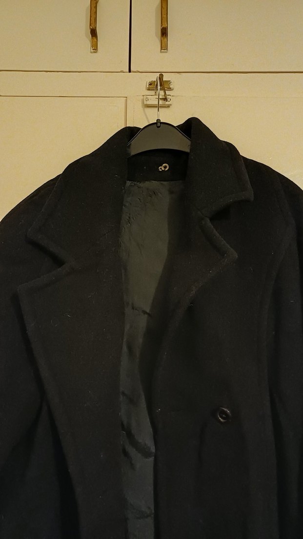 Siyah Süet Uzun kadın Kaban - Görsel 2