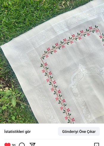 etamin işleme seccade havlu takımı