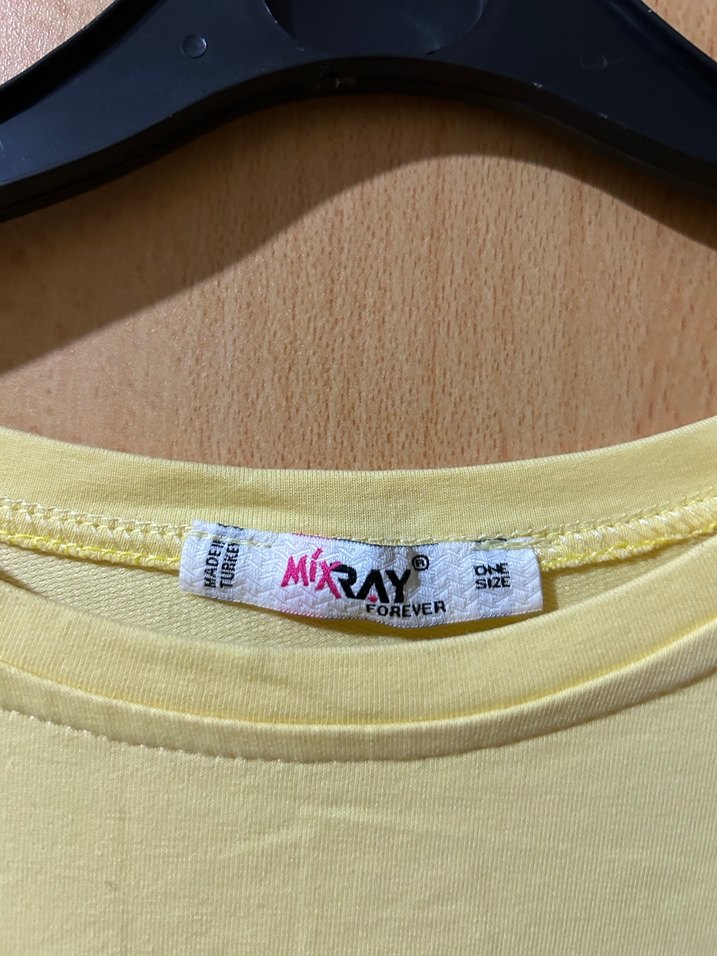 Sarı Kadın Uzun Kollu Salaş Sweatshirt - Görsel 3