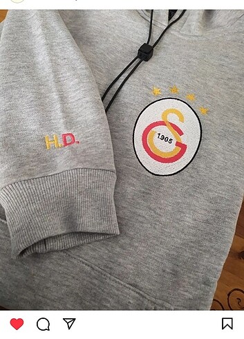 Galatasaray logolu nakış işleme hoodie