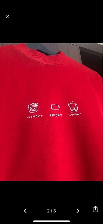 Koton Koton kırmızı sweatshirt