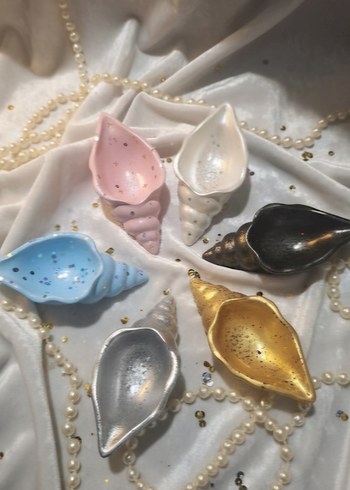 Bohem Tarzı Çok Renkli Deniz Kabuğu Tabak - Görsel 4