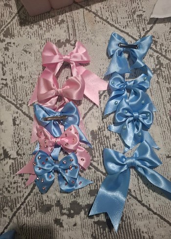 Nakışlı Mavi Çocuk Fiyonk Toka - Görsel 5