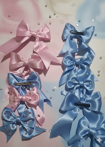 Nakışlı Mavi Çocuk Fiyonk Toka - Görsel 4