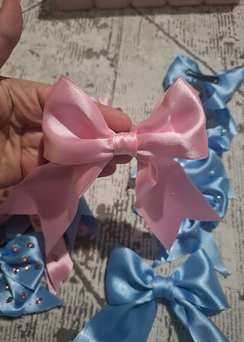 Nakışlı Mavi Çocuk Fiyonk Toka - Görsel 6