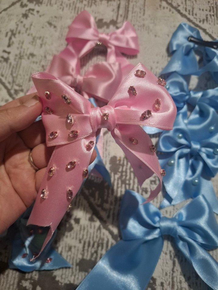 Nakışlı Mavi Çocuk Fiyonk Toka - Görsel 2