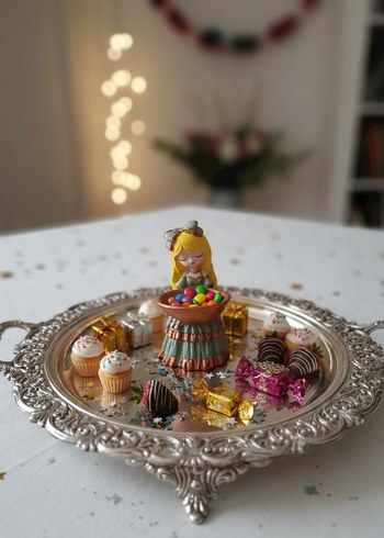 Pastel Mor Elbiseli Biblo - Görsel 6