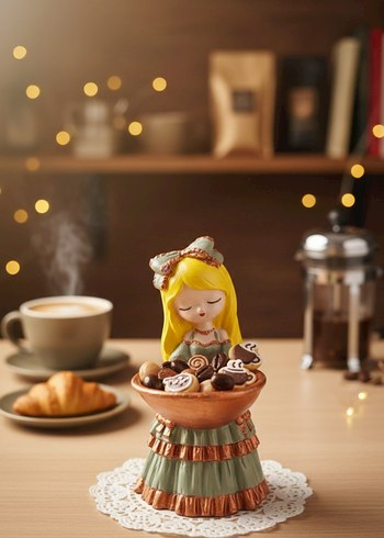 Pastel Renkli Kız Figürlü Şekerlik - Görsel 3