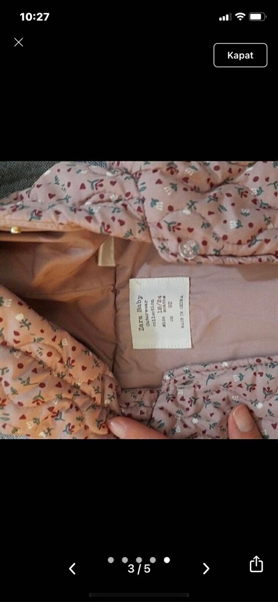 Zara kız çocuk mont 2si 1arada - Görsel 3