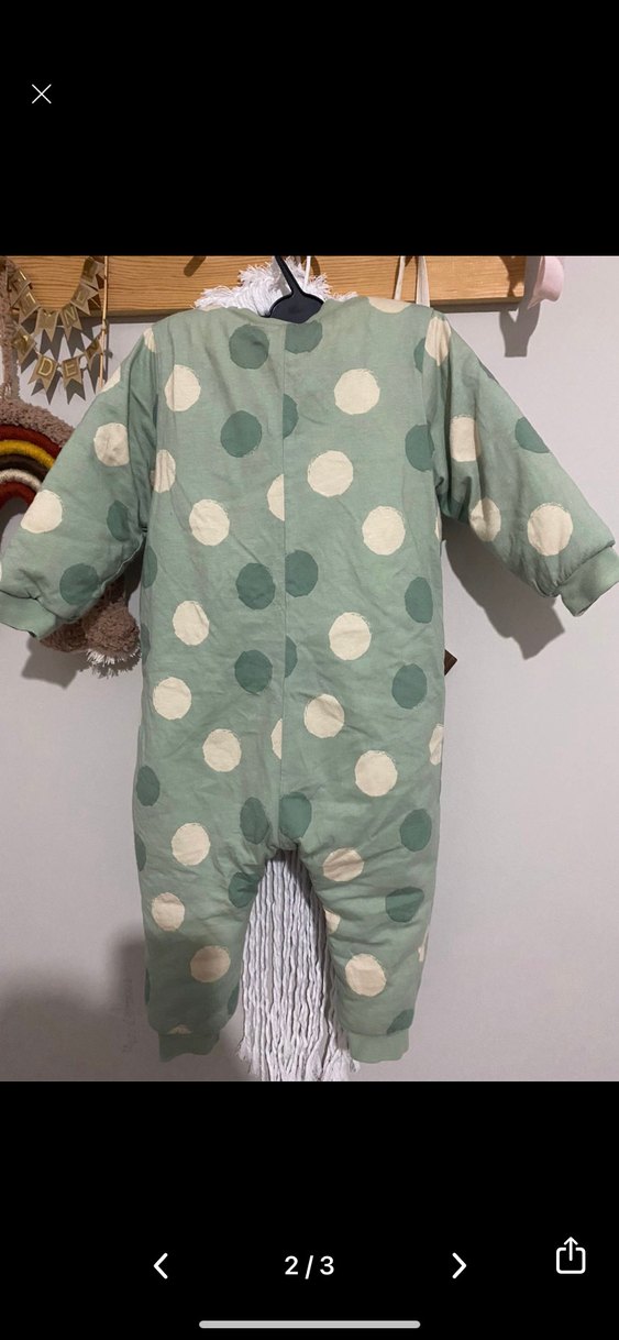 Yeşil Puantiyeli Bebek Tulumu - Görsel 2