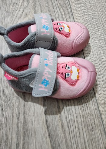 Pembe Baskılı Kız Çocuk Ev Ayakkabısı Panduf - Görsel 2
