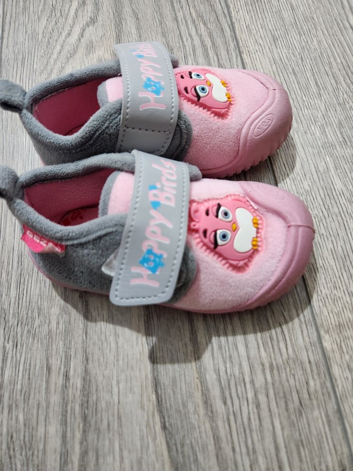 Pembe Baskılı Kız Çocuk Ev Ayakkabısı Panduf - Görsel 2