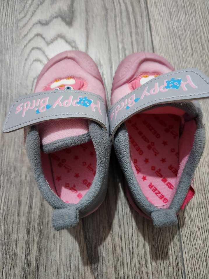 Pembe Baskılı Kız Çocuk Ev Ayakkabısı Panduf - Görsel 3