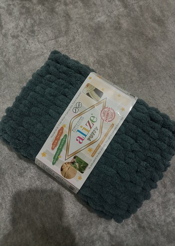 Alize Puffy Örgü Gri Kadın Atkı - Görsel 3