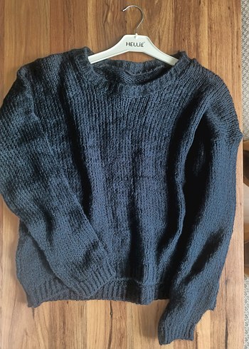 Gri Kadın Bisiklet Yaka Örgü Kazak - Görsel 10