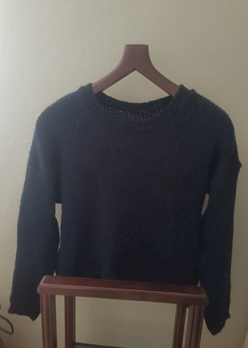 Gri Kadın Bisiklet Yaka Örgü Kazak - Görsel 7