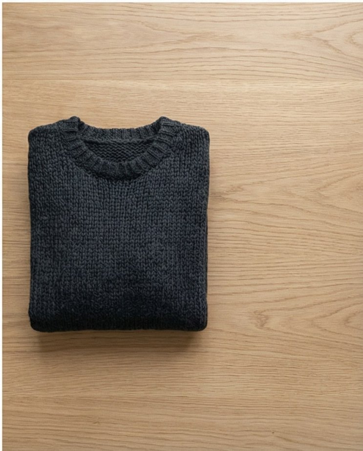 Gri Kadın Bisiklet Yaka Örgü Kazak - Görsel 5