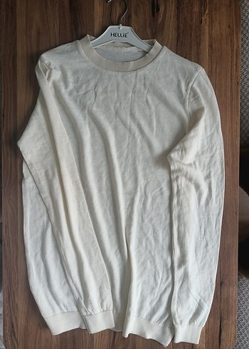 Kadın Beyaz Pamuklu Basic Sweatshirt - Görsel 2