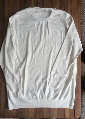 Kadın Beyaz Keten Salaş Triko - Görsel 3