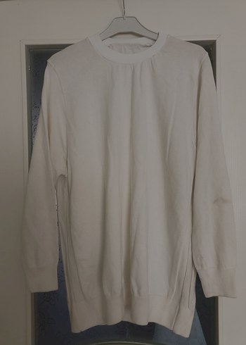 Kadın Beyaz Keten Salaş Triko - Görsel 4