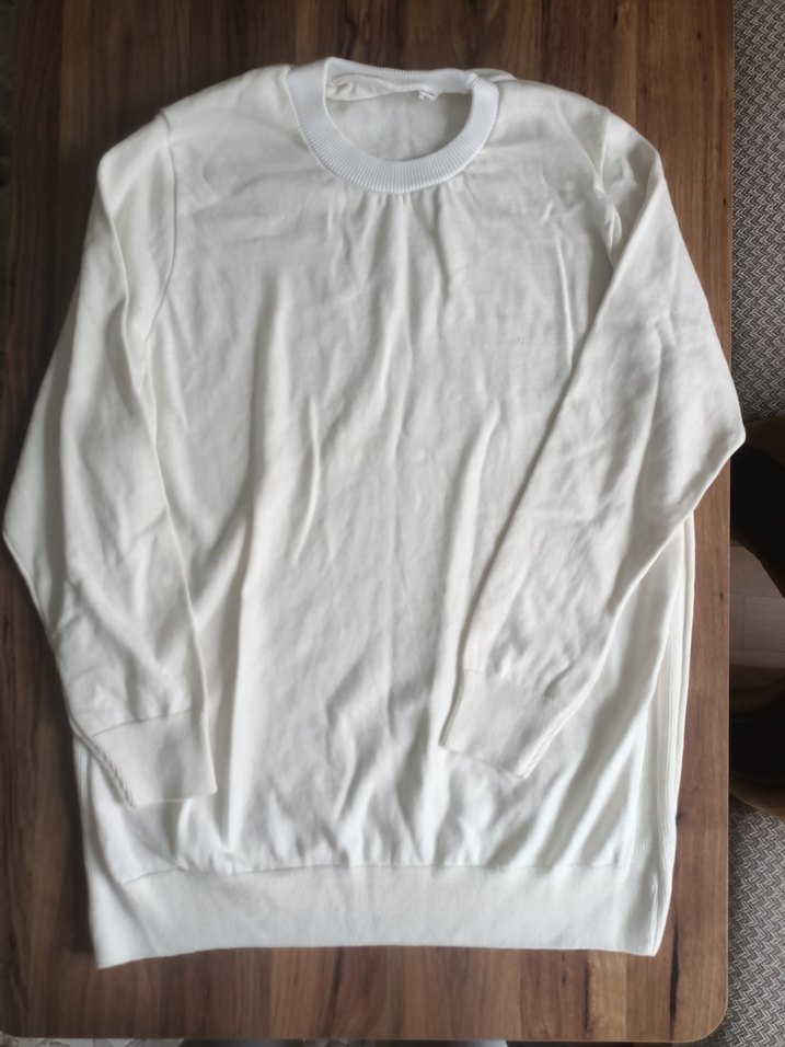 Kadın Beyaz Keten Salaş Triko - Görsel 3