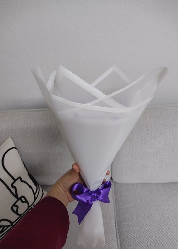 Mor Kurdeleli buket - Görsel 3