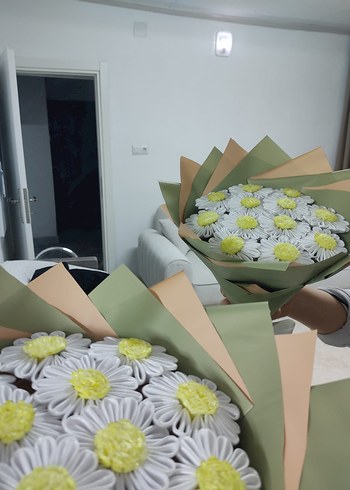 Bohem Tarzda El Yapımı Papatya Buketi - Görsel 5