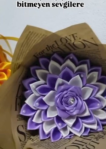 Mor Çiçekli buket - Görsel 2