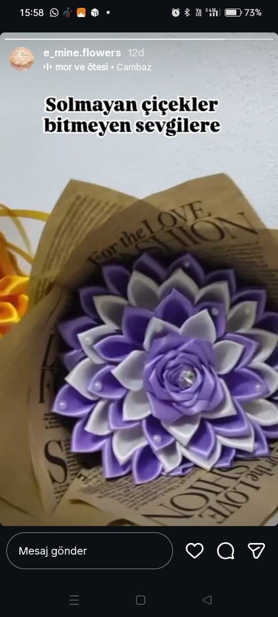 Mor Çiçekli buket - Görsel 2