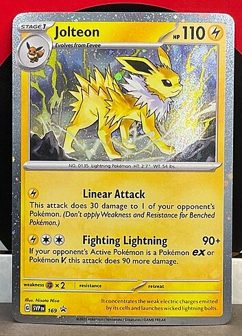 Jolteon SVP169 Holo Pokemon Kartı 