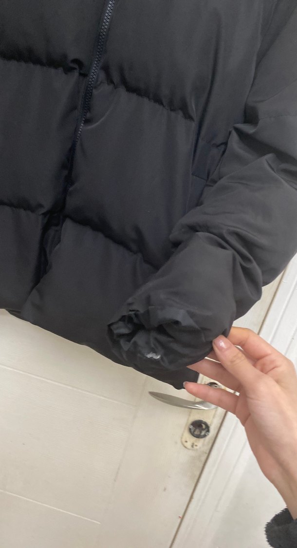 Siyah Fermuarlı Kadın Kışlık Mont - Görsel 4