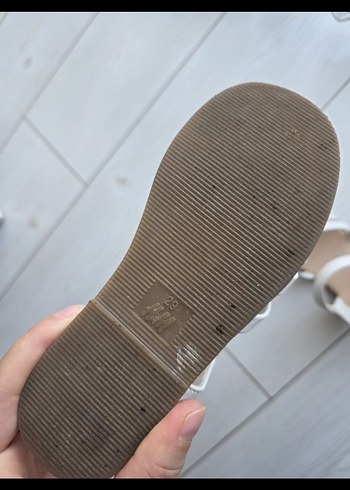 Kız Çocuk Beyaz Lastikli Sandalet - Görsel 4